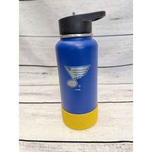 St Louis Blues NHL 32oz Stainless Steel Insulated Water Bottle Blue Yellow